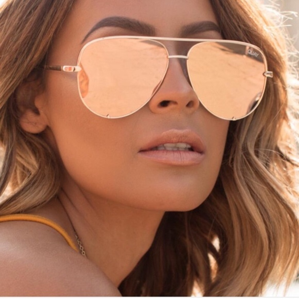 Quay X Desi Highkey gold sunglasses